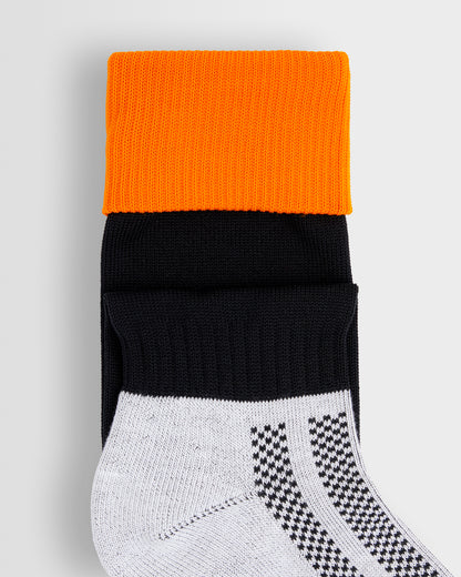 Black/Orange Football Socks