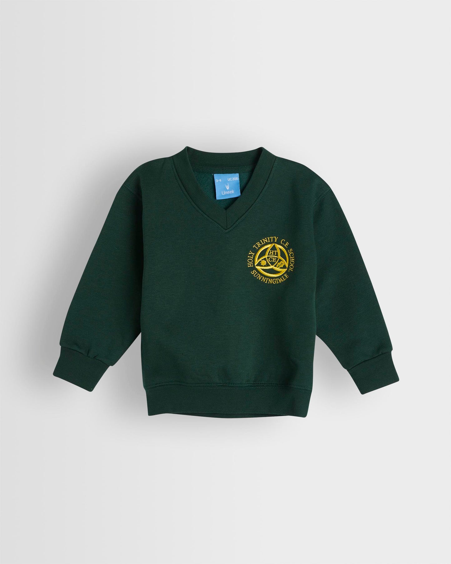 Unisex Green V Neck Sweatshirt