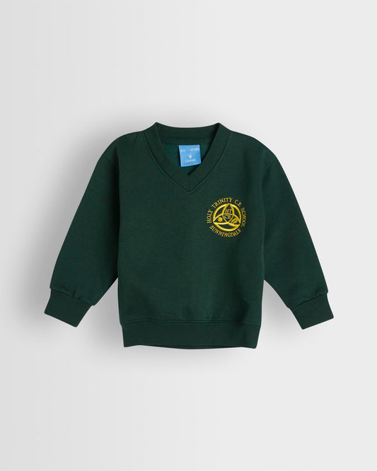 Unisex Green V Neck Sweatshirt