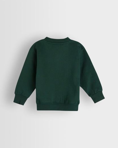 Unisex Green V Neck Sweatshirt