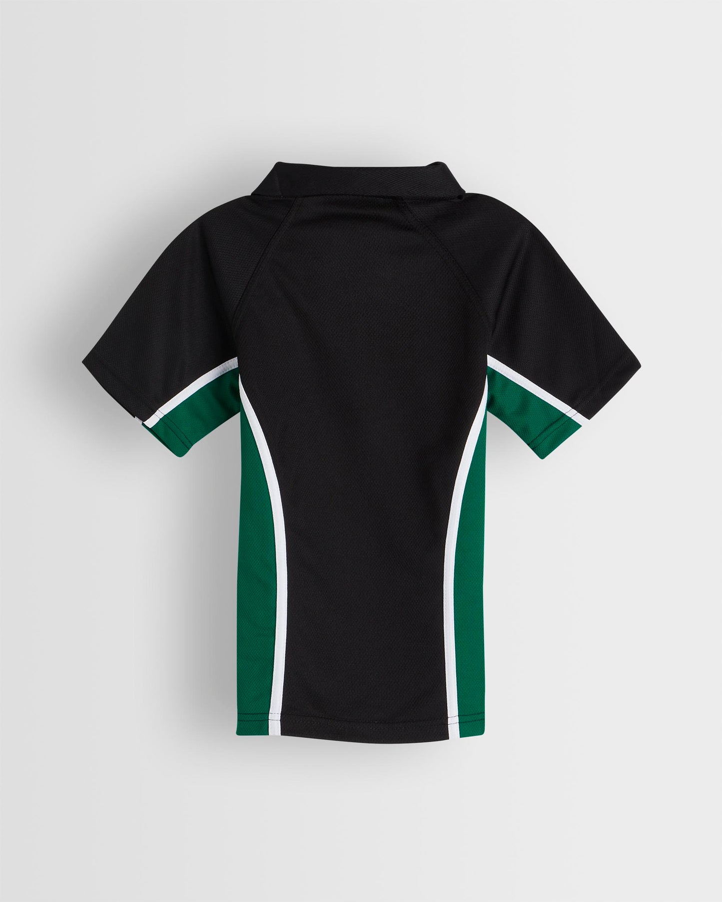 Unisex Black-Green PE Polo Shirt