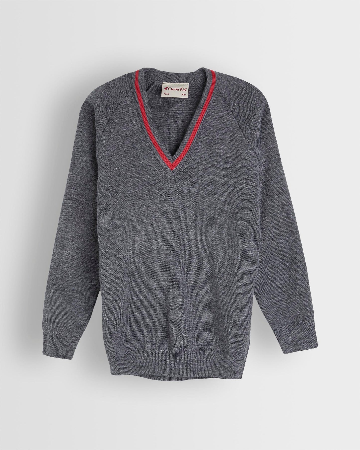 Unisex Grey V Neck Pullover