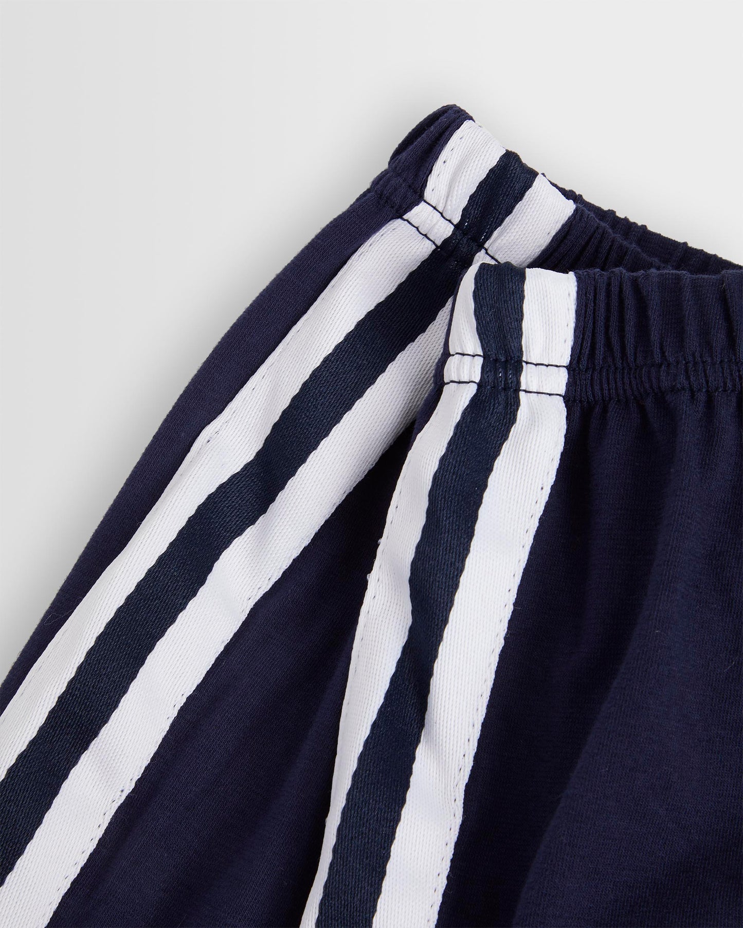 Navy PE-Gym Shorts with White Stripe