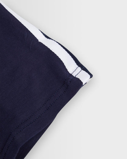 Navy PE-Gym Shorts with White Stripe