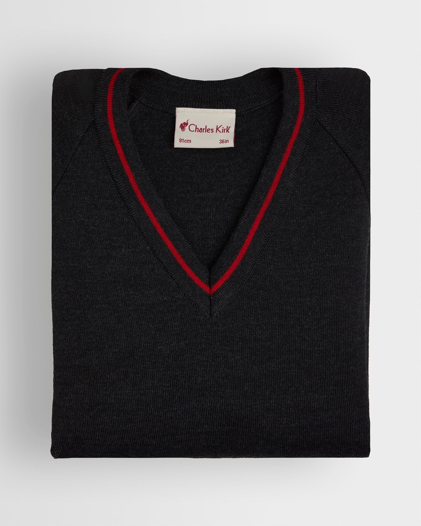 Charcoal Grey V Neck Jumper