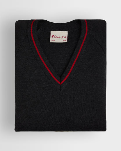 Charcoal Grey V Neck Jumper