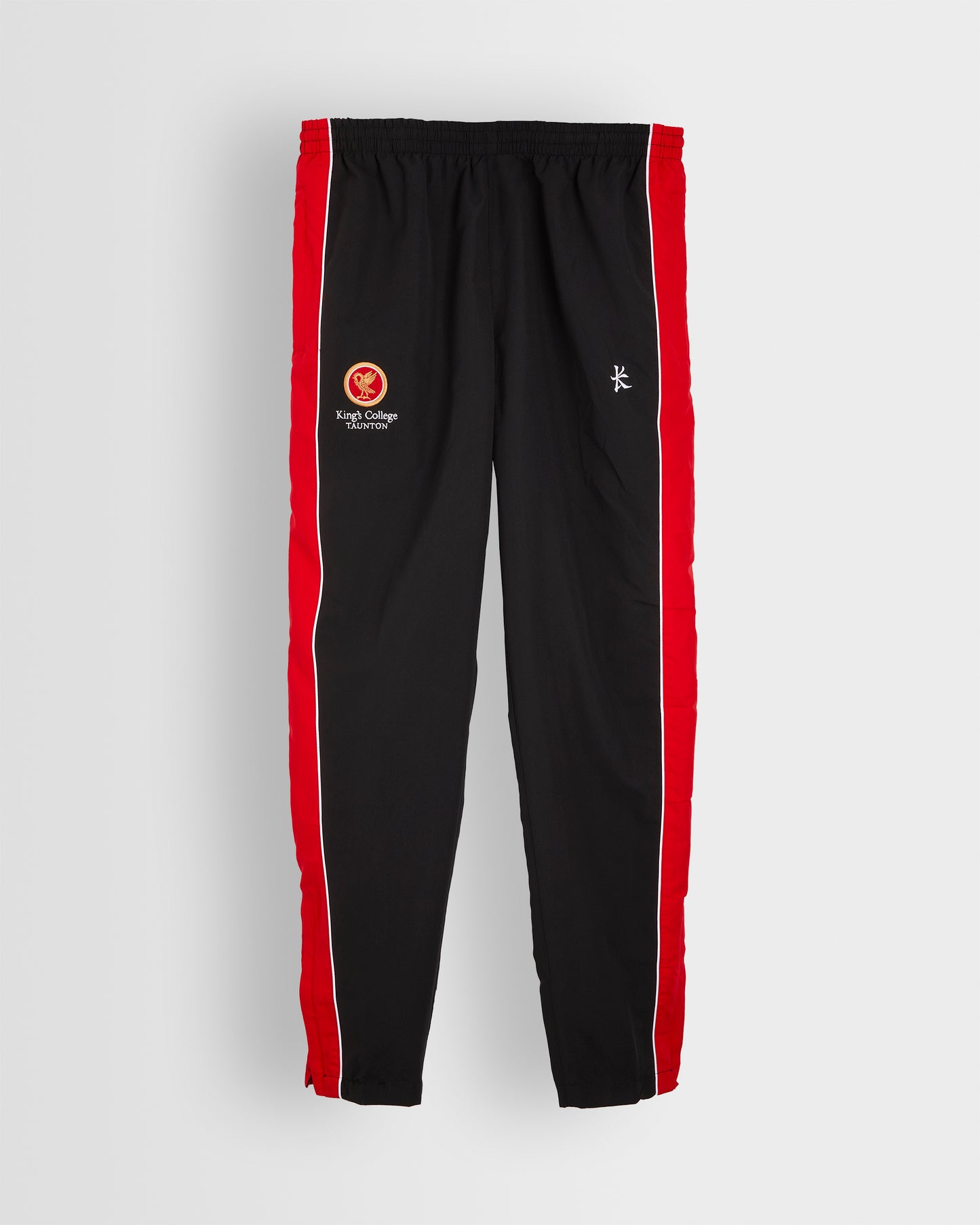 Black/Red Tapered Track Pants