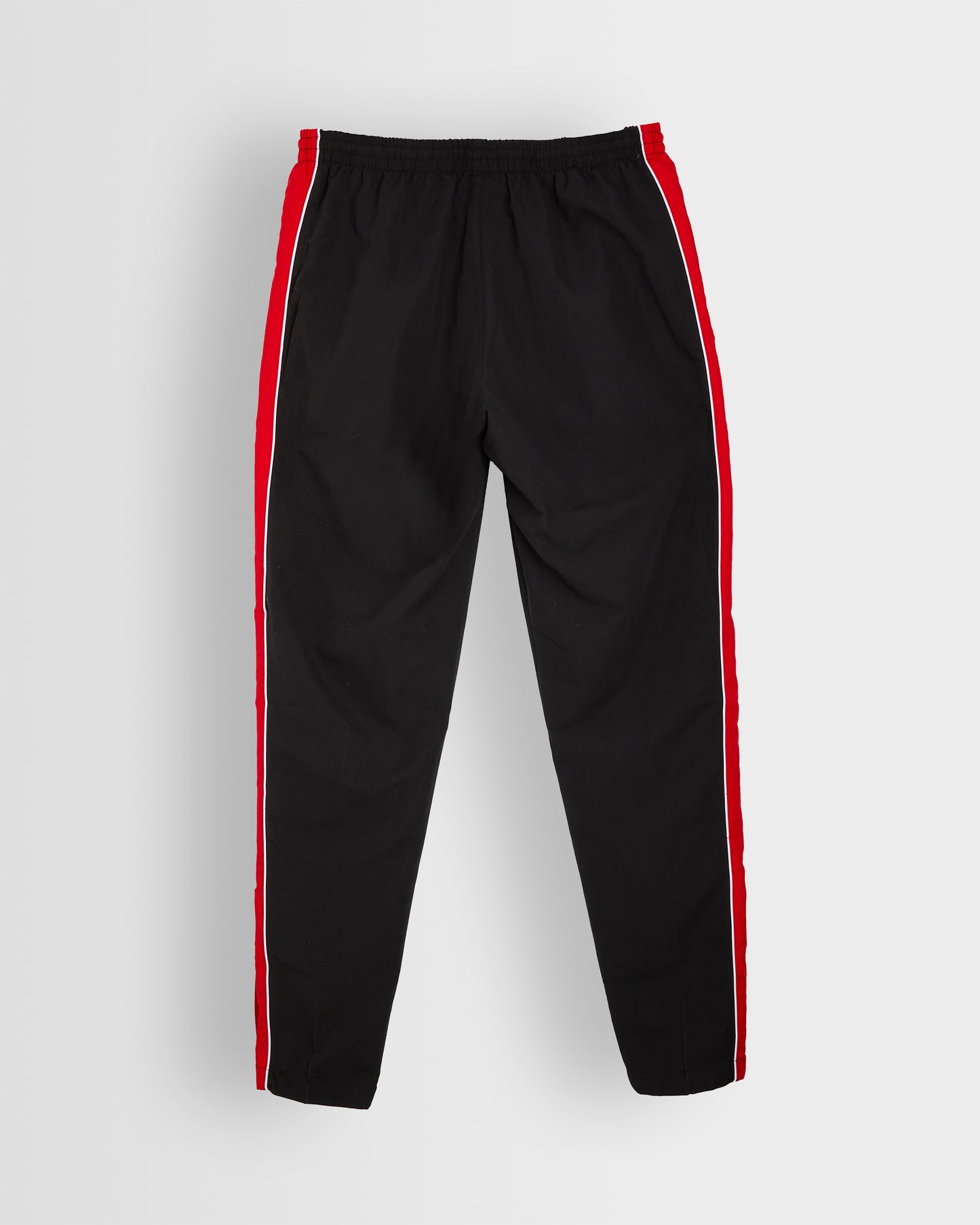 Black/Red Tapered Track Pants
