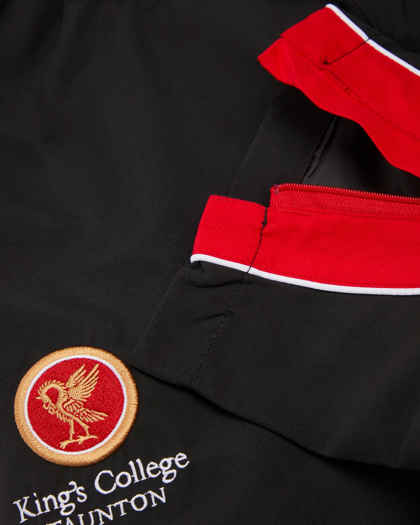 Black/Red Tapered Track Pants