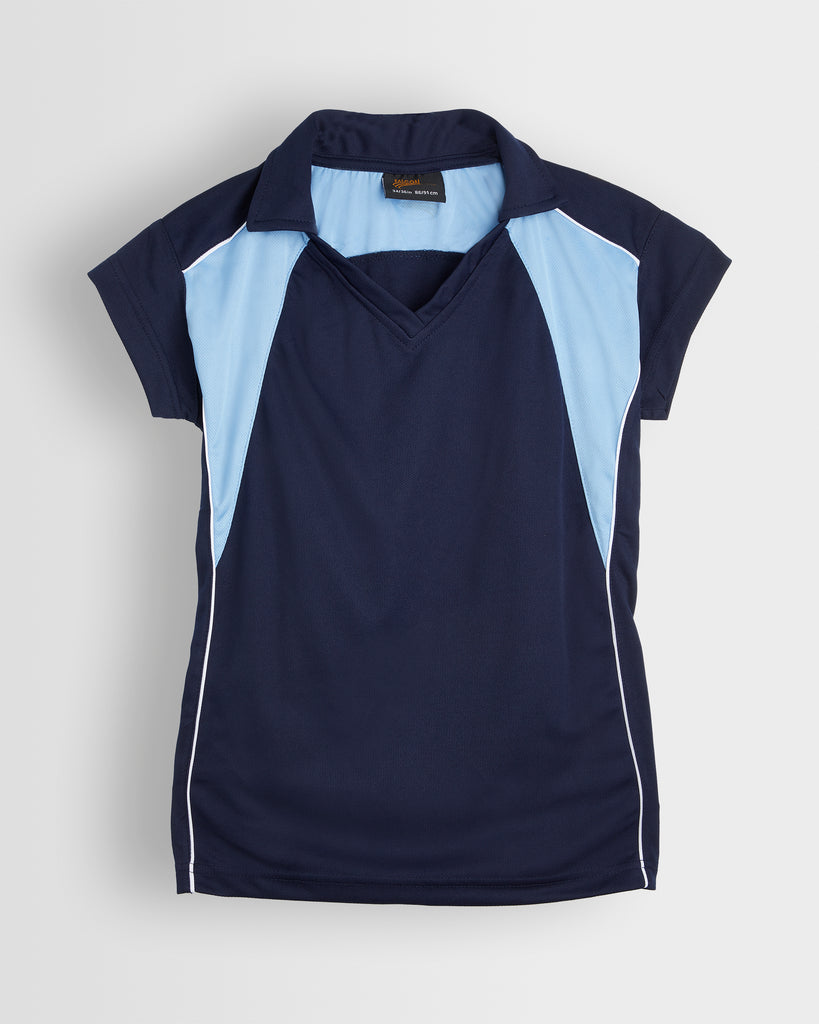 Girls Navy/Blue Games Polo Shirt
