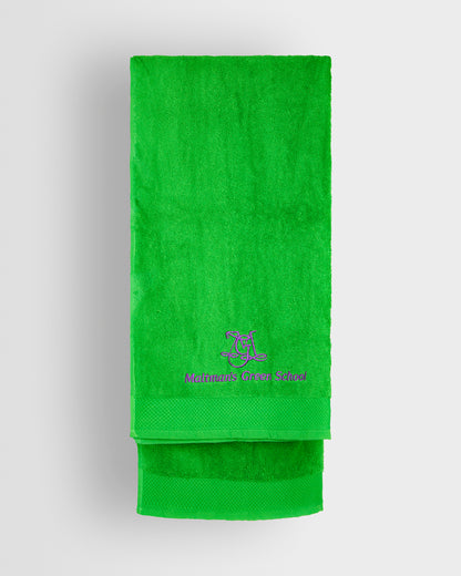 Green Swimming Towel with name
