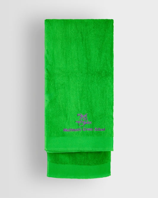 Green Swimming Towel with name