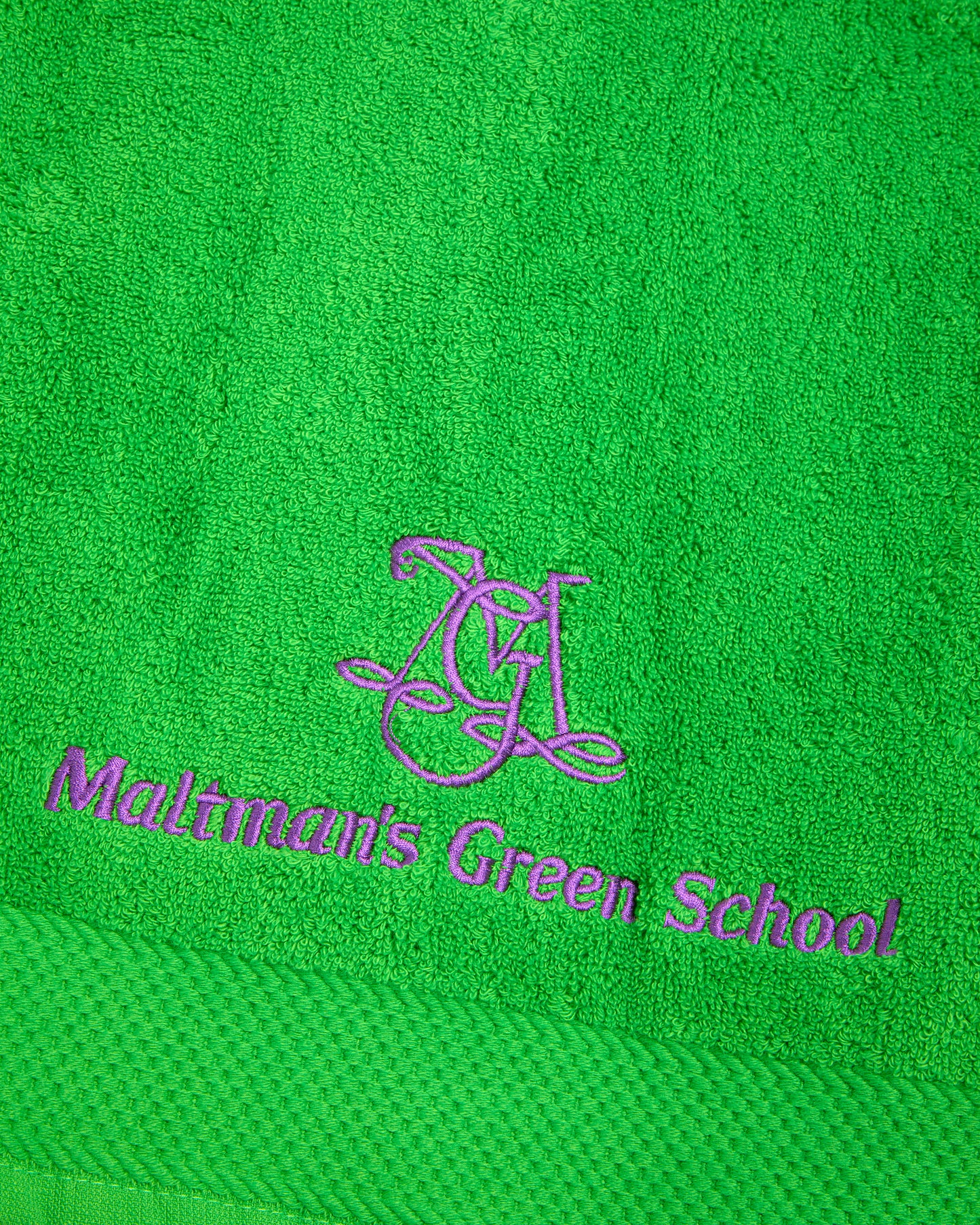 Green Swimming Towel with name