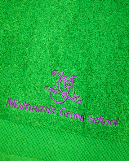 Green Swimming Towel with name