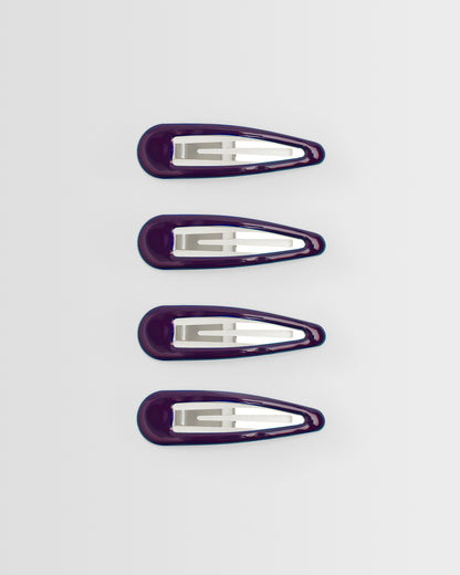 Purple Hair Clips- Pack of 4