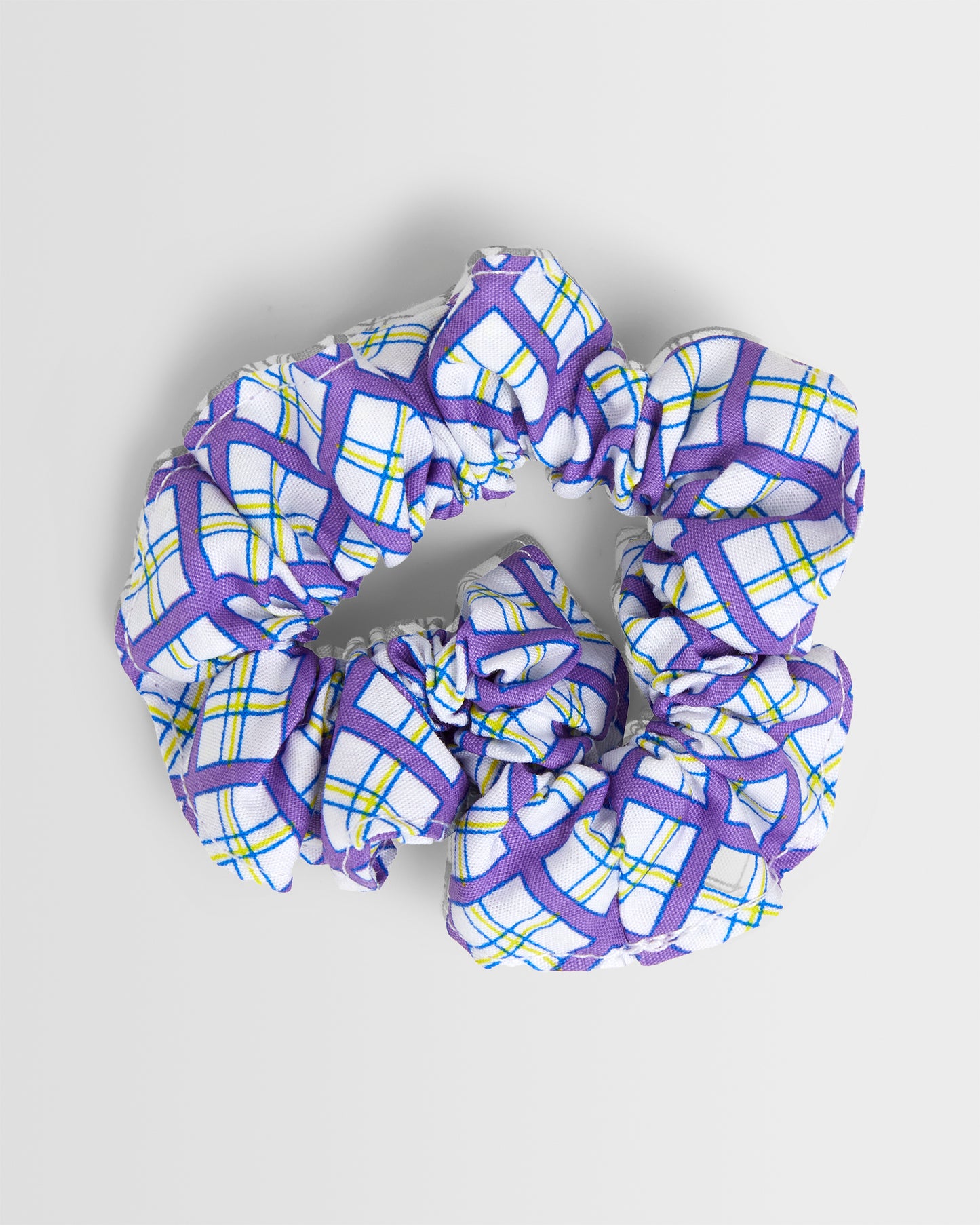 White/Purple/Green Summer Scrunchie