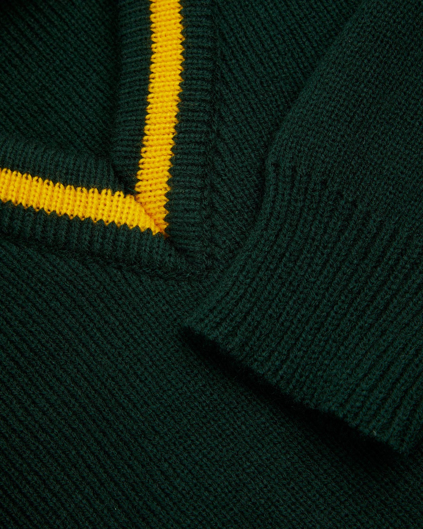 Unisex Green V Neck Jumper