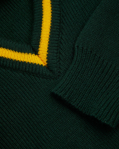 Unisex Green V Neck Jumper