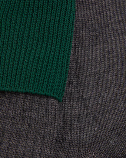 Boys Long Grey Socks with Green Tot