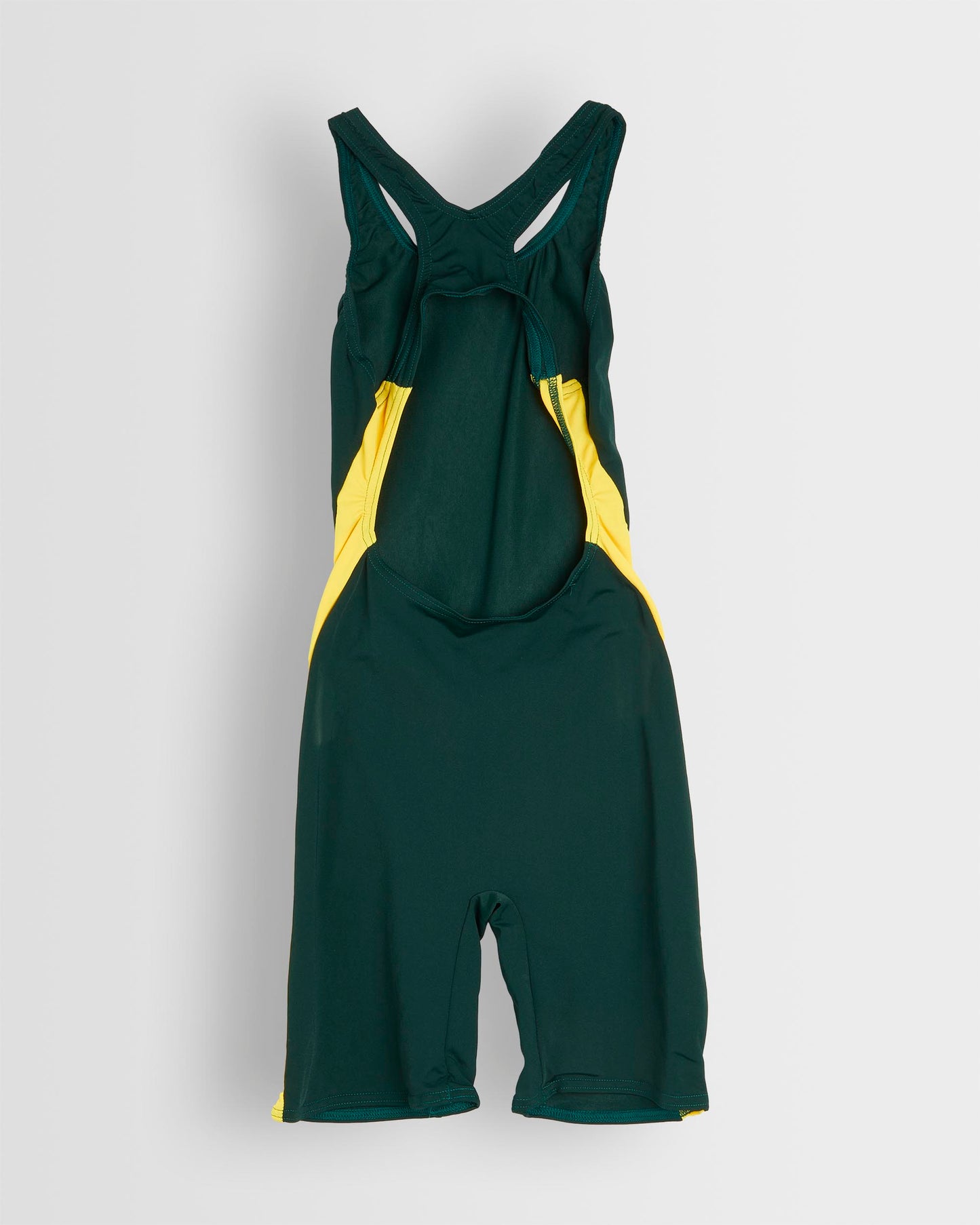 Girls Green-Yellow Swimming Costume