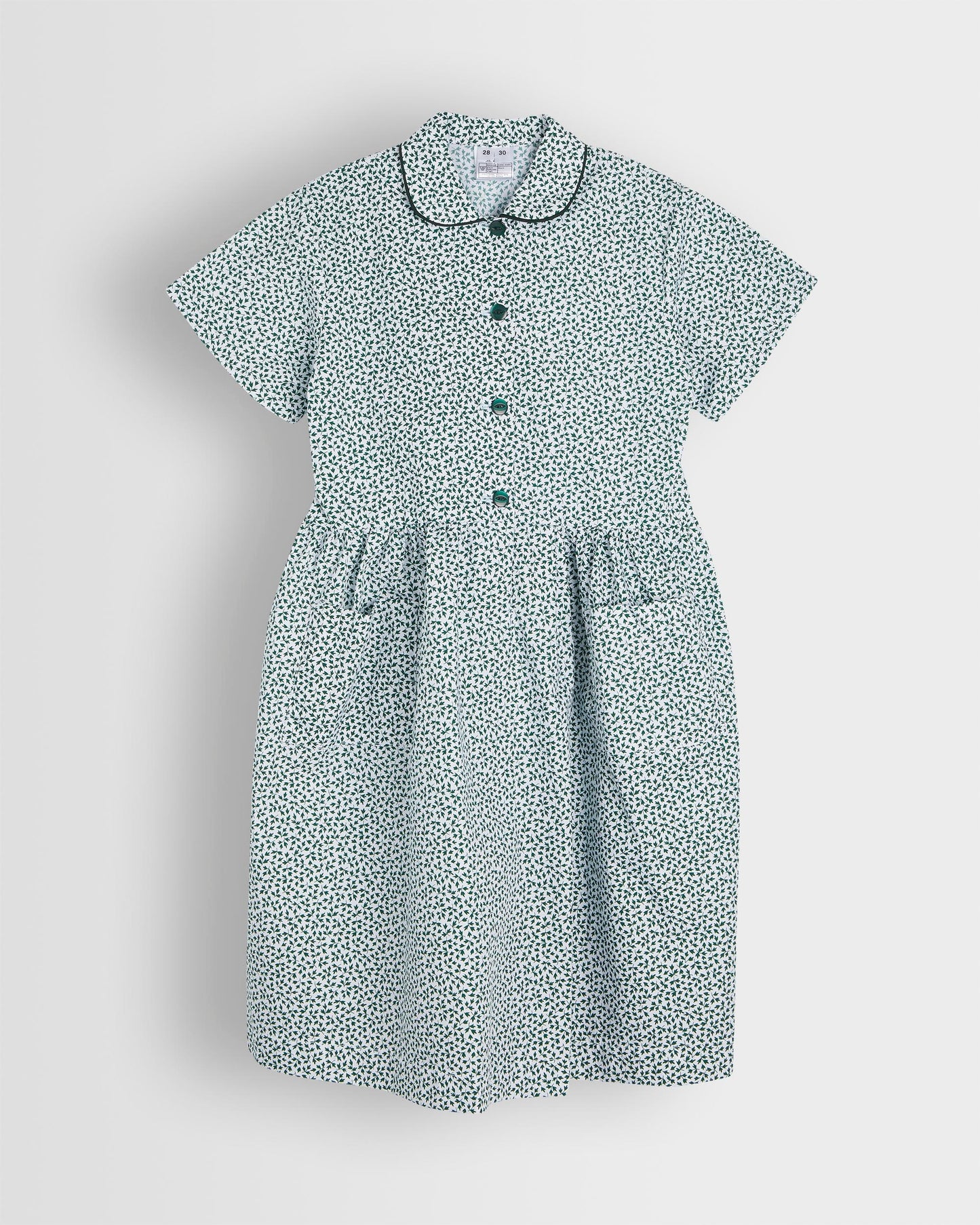 Girls Green-White Ivy Summer Dress