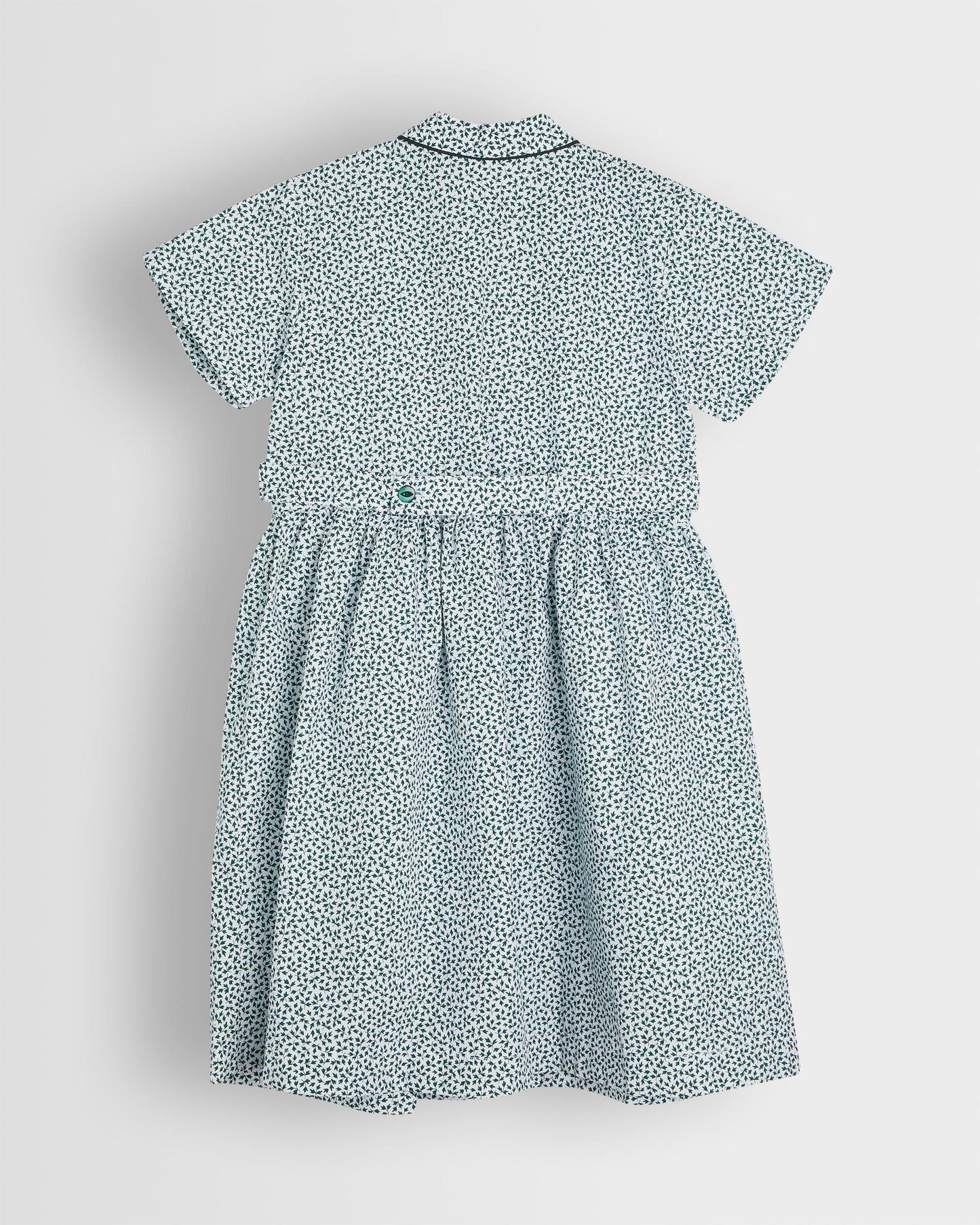 Girls Green-White Ivy Summer Dress