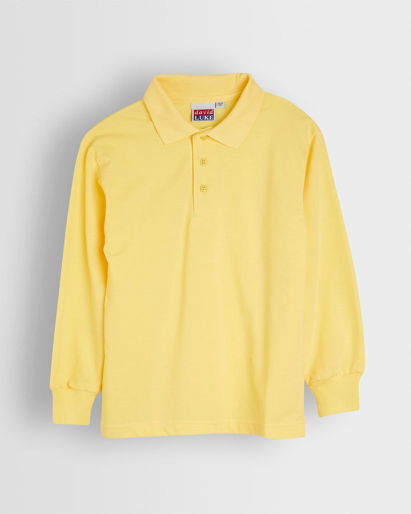 Unisex Gold Long Sleeved Polo Shirt