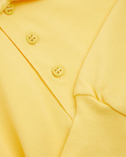 Unisex Gold Long Sleeved Polo Shirt