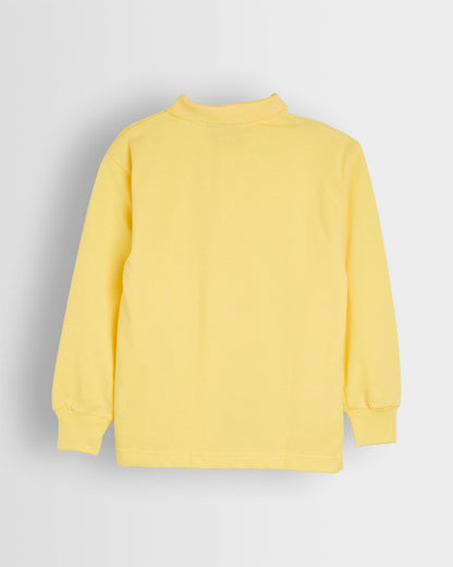 Unisex Gold Long Sleeved Polo Shirt