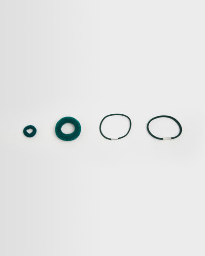 Girls Green Ponio Hair Bands- Pack of 24