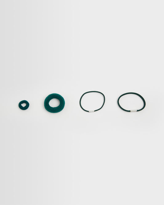 Girls Green Ponio Hair Bands- Pack of 24