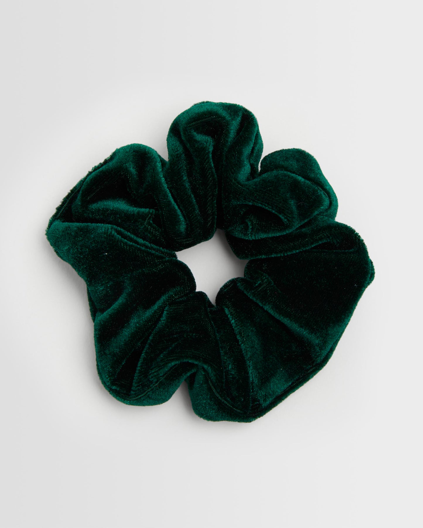 Girls Green Velvet Scrunchie- Pack of 2