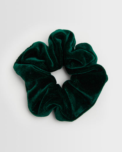 Girls Green Velvet Scrunchie- Pack of 2