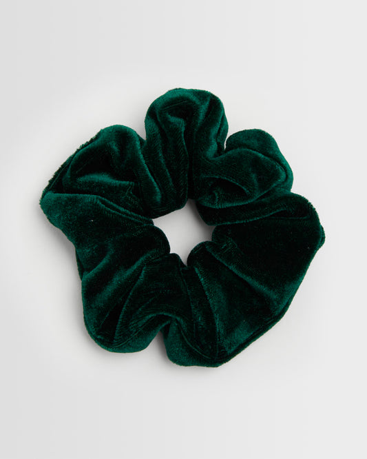Girls Green Velvet Scrunchie- Pack of 2
