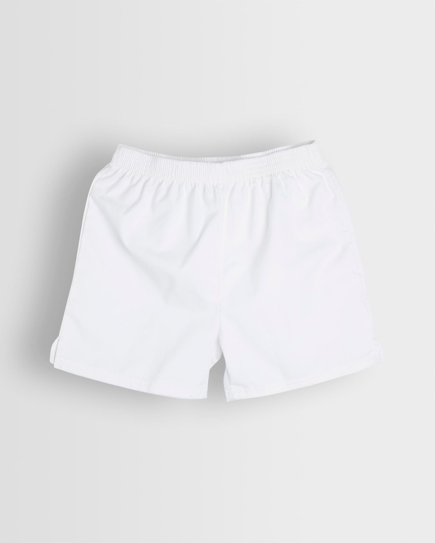 Unisex White PE Shorts