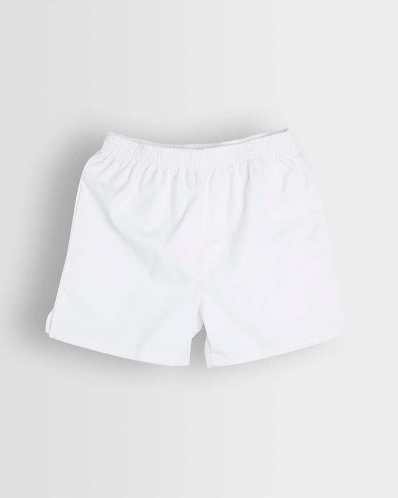 Unisex White PE Shorts