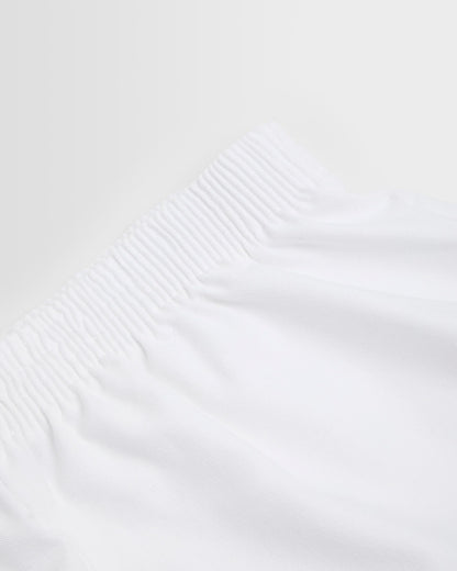Unisex White PE Shorts