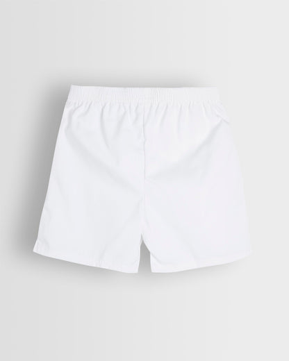 Unisex White PE Shorts