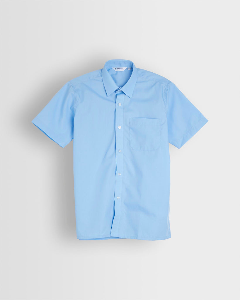 Boys Pale Blue Short Sleeved Shirts- Pack of 2