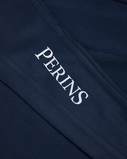 Close up of school branding on sleeve