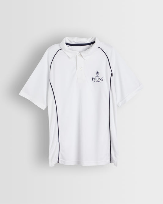 Boys White PE polo shirt