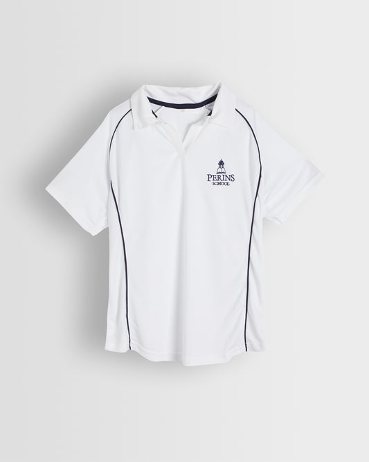 Girls White PE polo shirt NEW SIZES