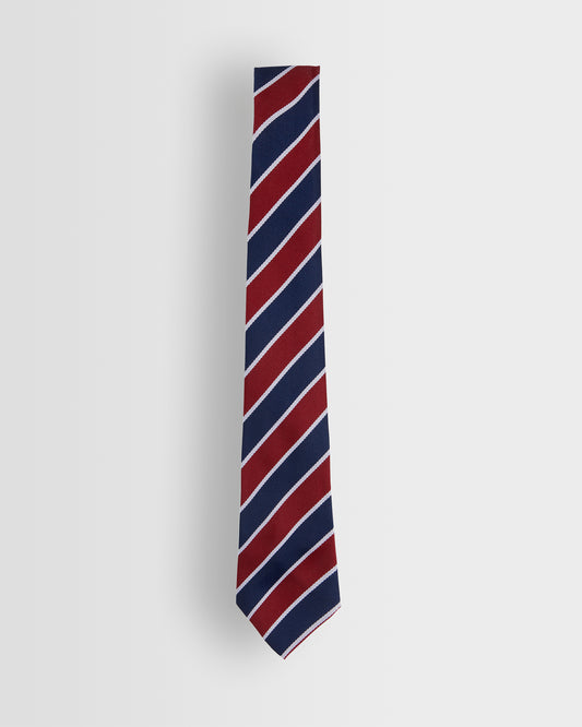 Boys Navy-Maroon-White Tie