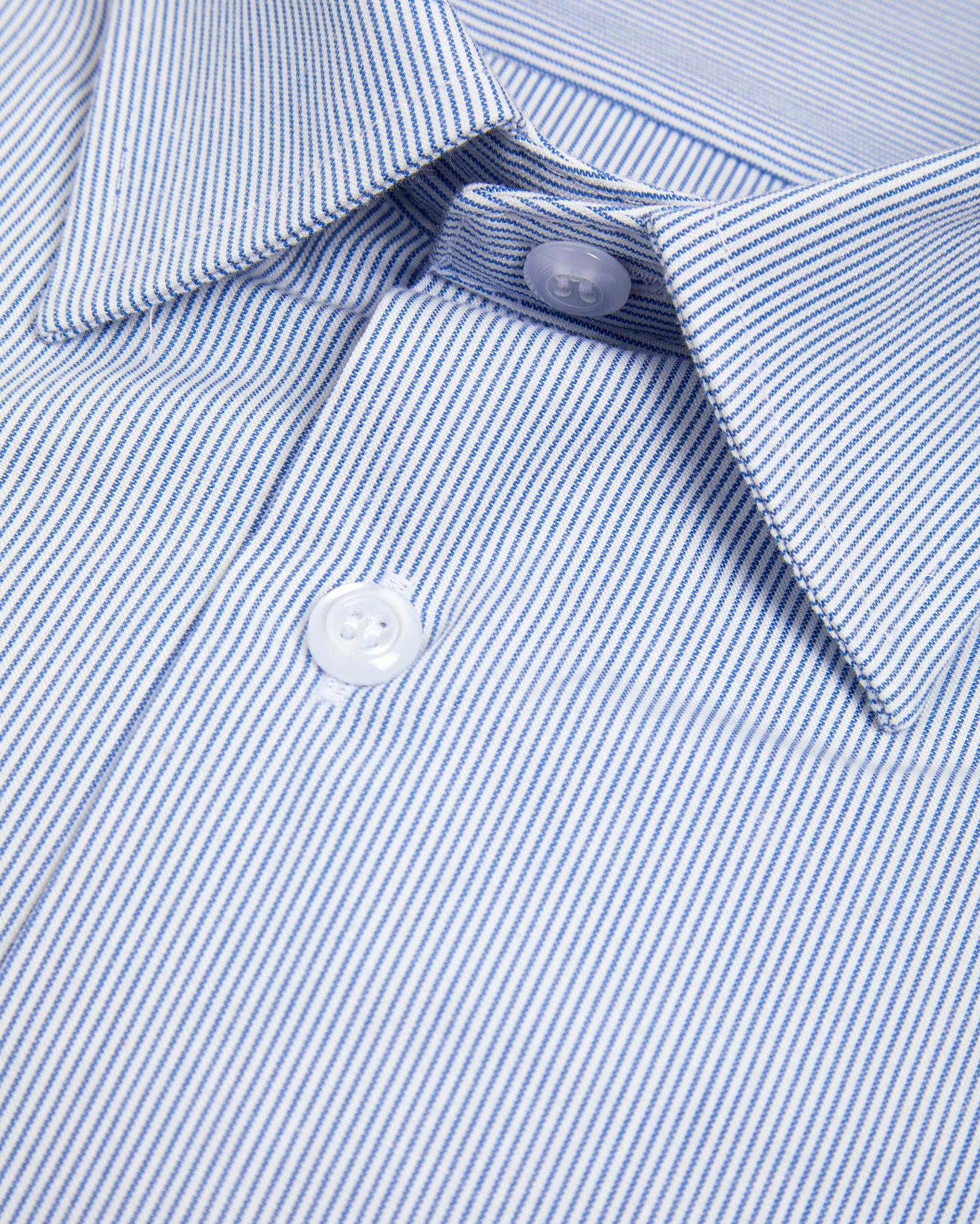 Boys Blue-White Stripe Long Sleeved Shirt