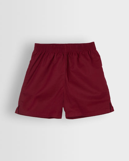 Unisex Maroon Games Shorts (Pre-prep)