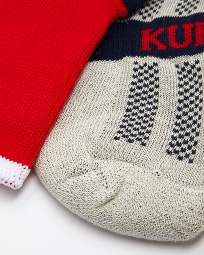 Unisex Navy/Red Match Socks- NEW