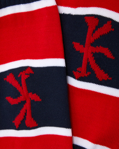 Unisex Navy/Red Match Socks- NEW