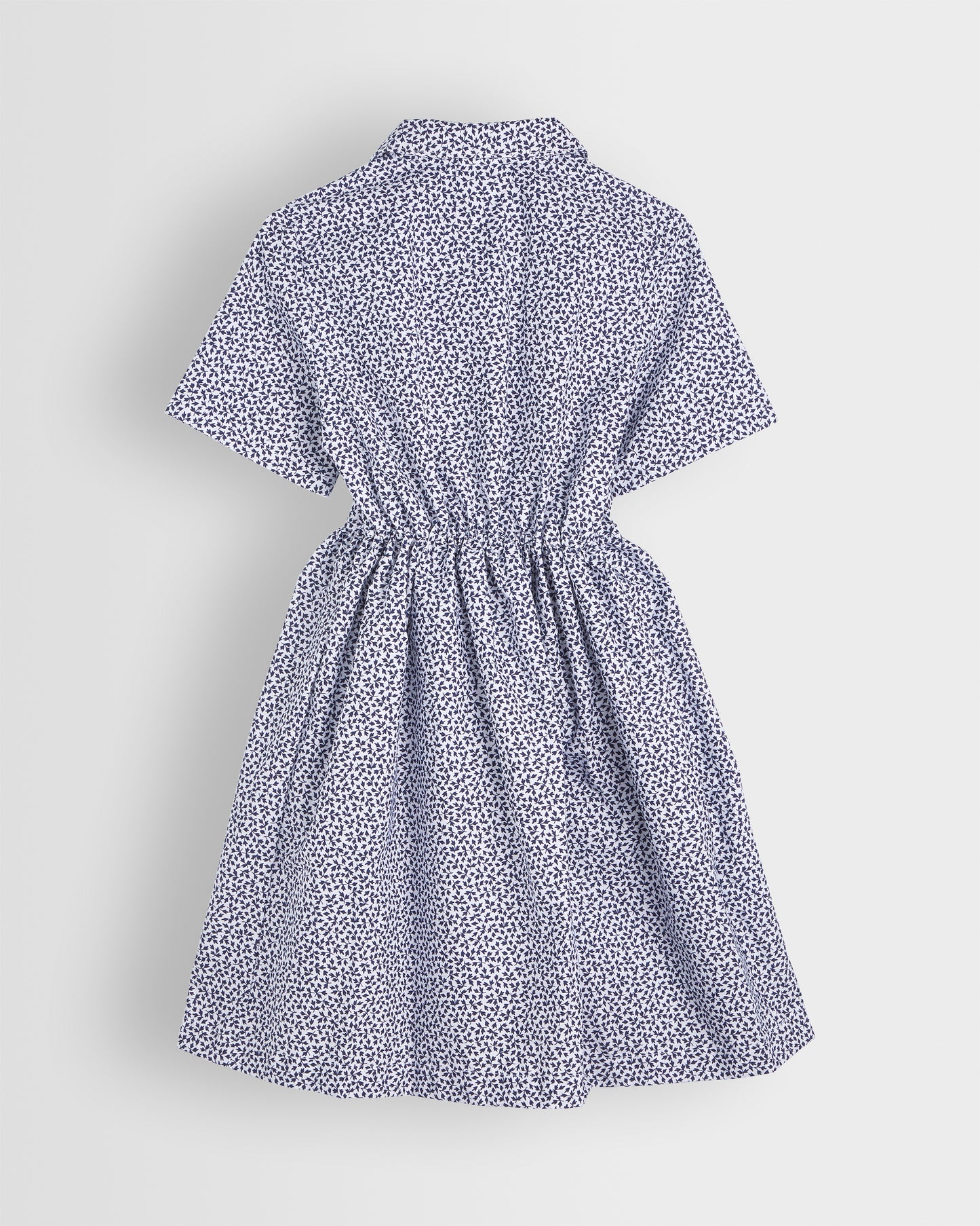 Girls White-Blue Floral Summer Dress