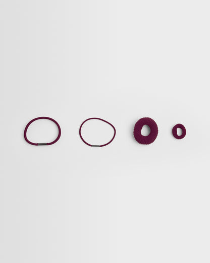 Girls Maroon Hair Bands- Pack of 24