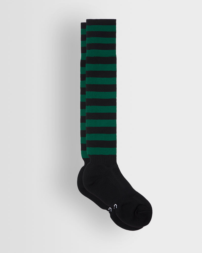 Unisex Black/Green Hooped Games Socks